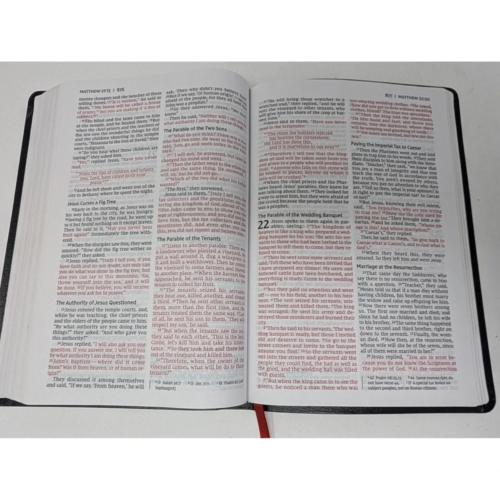 NIV Thinline Bible Large Print Bonded Leather Black Zondervan